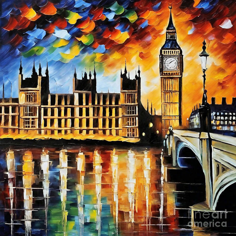 Big Ben London Painting by Rhys Jacobson - Fine Art America