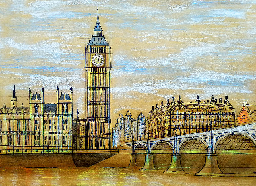 Big Ben London Painting by Svilenka Dankova Big Ben London Painting by Svilenka Dankova