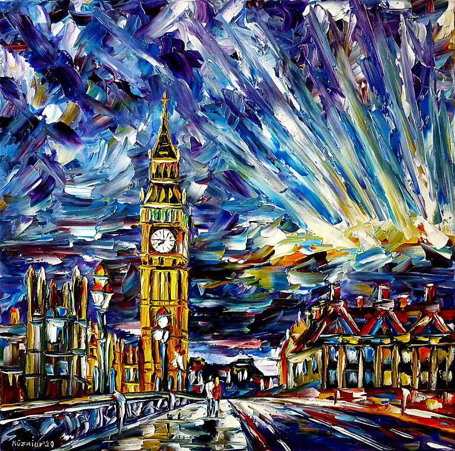 Big Ben Painting by Mirek Kuzniar