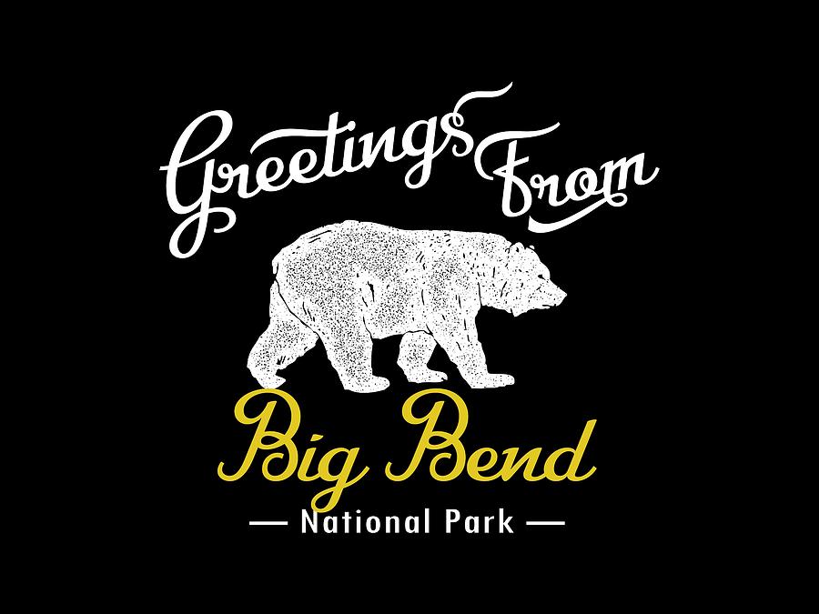 Big Bend National Park Chalk Bear Digital Art by Flo Karp