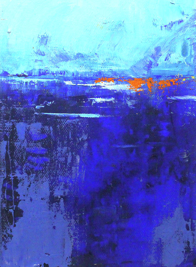 Big Blue Lagoon Painting by Nancy Merkle