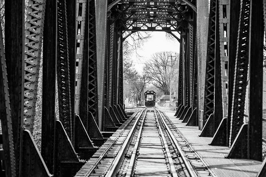 Big Blue River Rail Bridge Photograph by Scott Smith