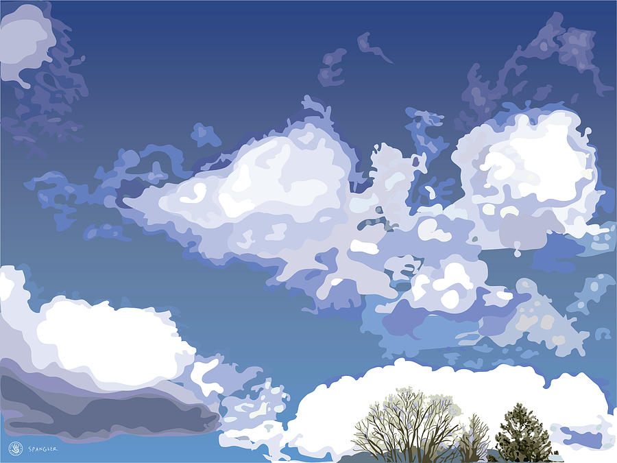 Big blue sky Painting by Susan Spangler