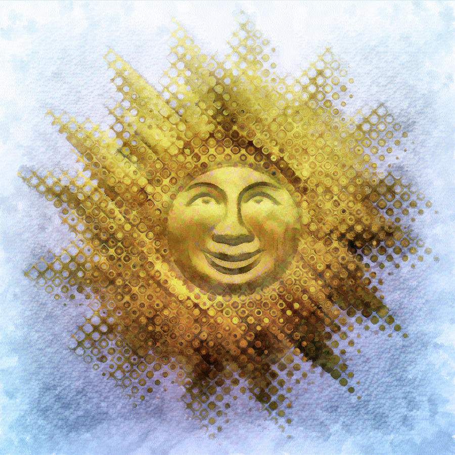 Big Bold Sun Digital Art by Leslie Montgomery
