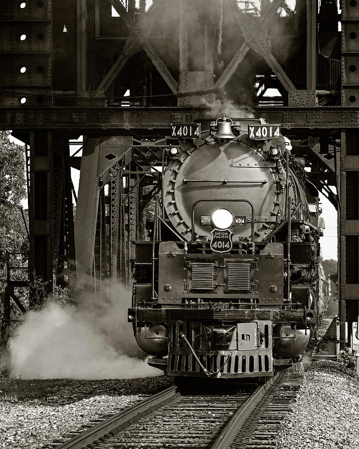 Big Boy 4014 in sepia Photograph by Andy Crawford
