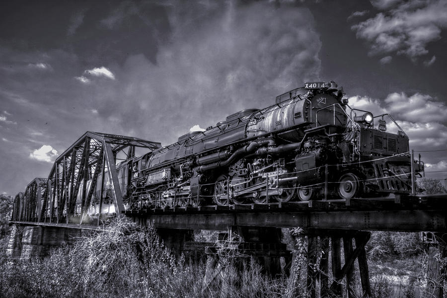 Big Boy 4014 Steam Train in Blue Photograph by Linda Unger
