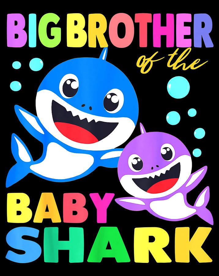 Big Brother Of The Baby Shark Birthday Big Brother Shark Png Digital Art By Minh Trong Phan