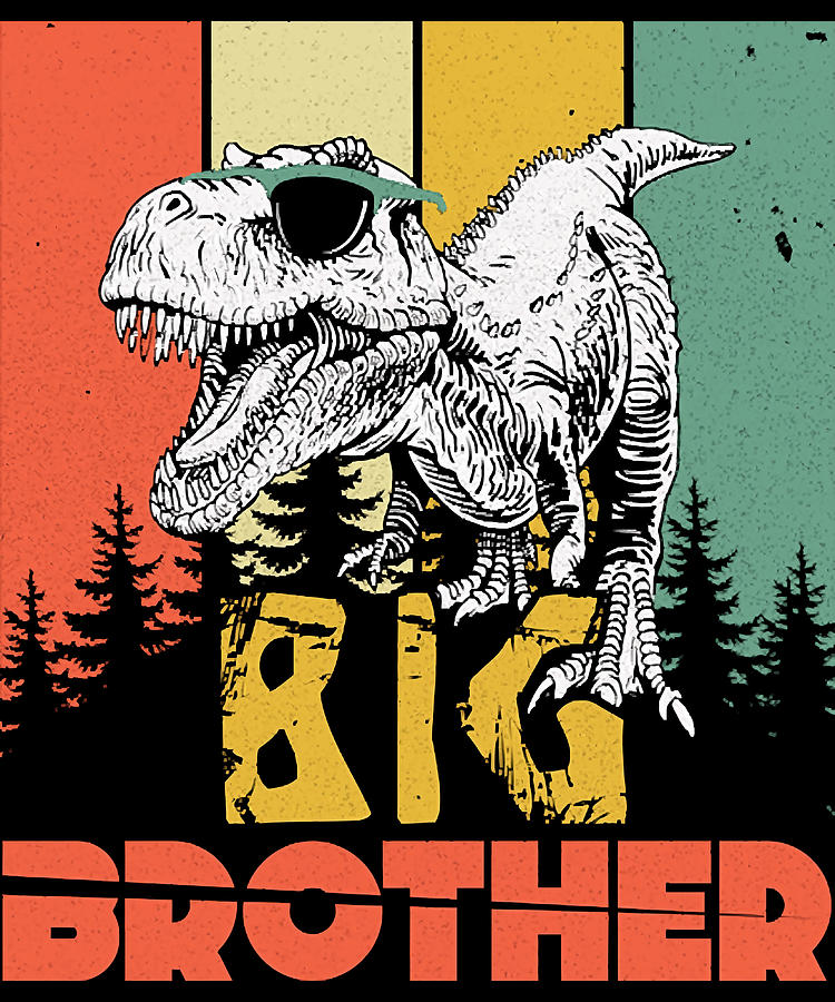 Big Brother Trex Dinosaur Poster funny girl Painting by Owen Kennedy ...