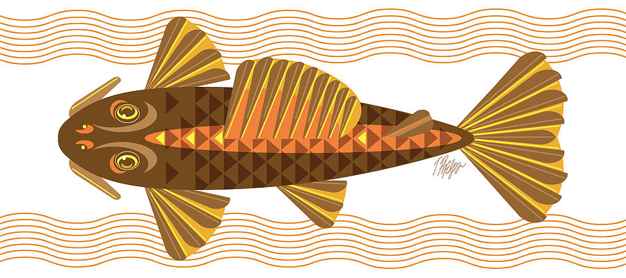 Big Brown Plecostomus Digital Art by Tim Phelps