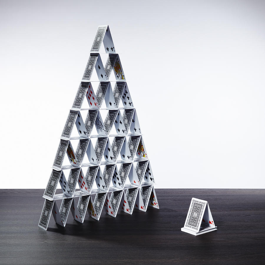 Big card tower and small card tower Photograph by Ultra.f
