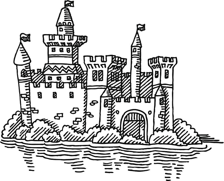 Big Castle Drawing Drawing by FrankRamspott
