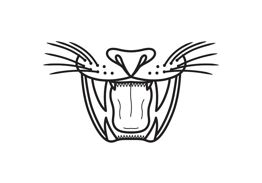 Big Cat Mouth Digital Art by Glenn Scano