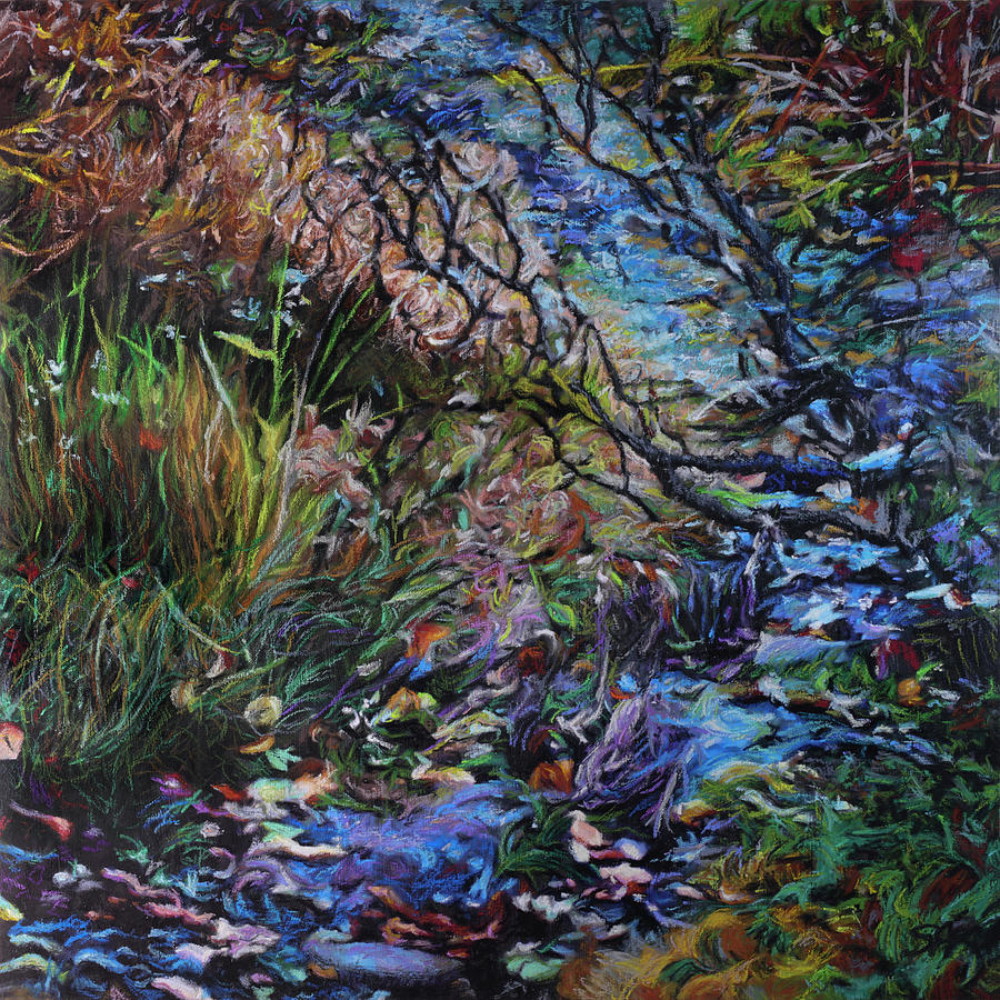 Big Chico Creek in Autumn Pastel by Sheryl Karas