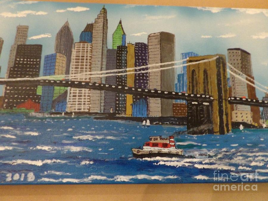 Big City Bridge Painting by Patrick Grills