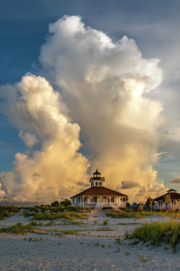 Lighthouse Photograph - Big Clouds by Russ Burch