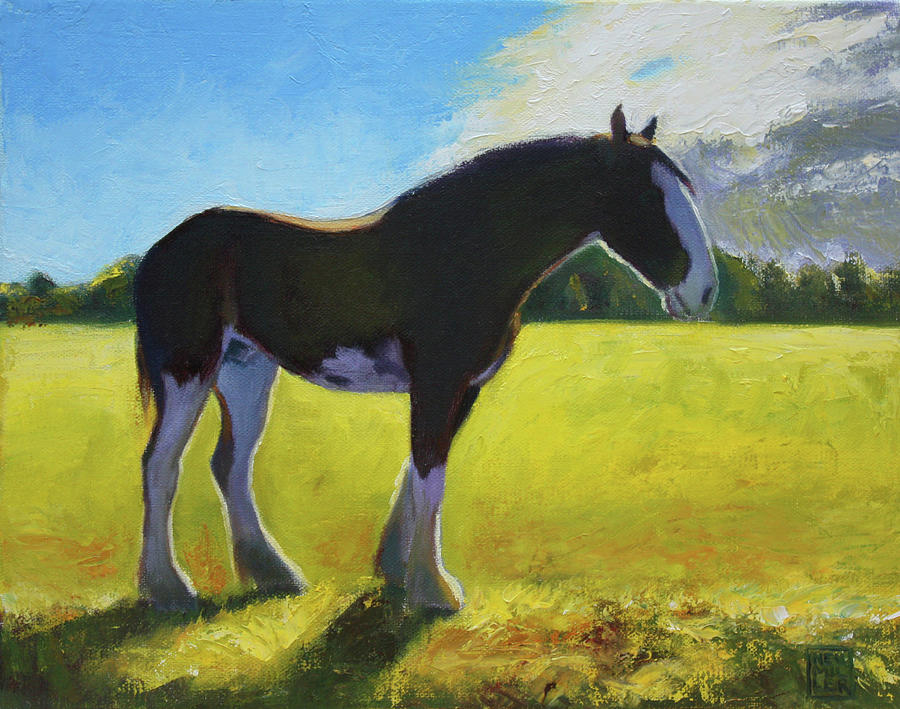 Horse Painting - Big Clyde by Stacey Neumiller
