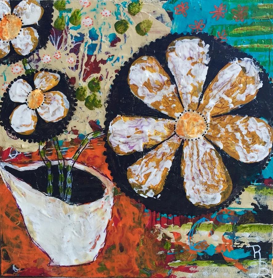 Big Daisy Mixed Media by Renee Buchanan - Fine Art America