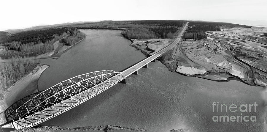 Bridge Photograph - Big Delta Tanana River Bridge Richardson Highway, Big Delta, Southeast 1969 by Monterey County Historical Society