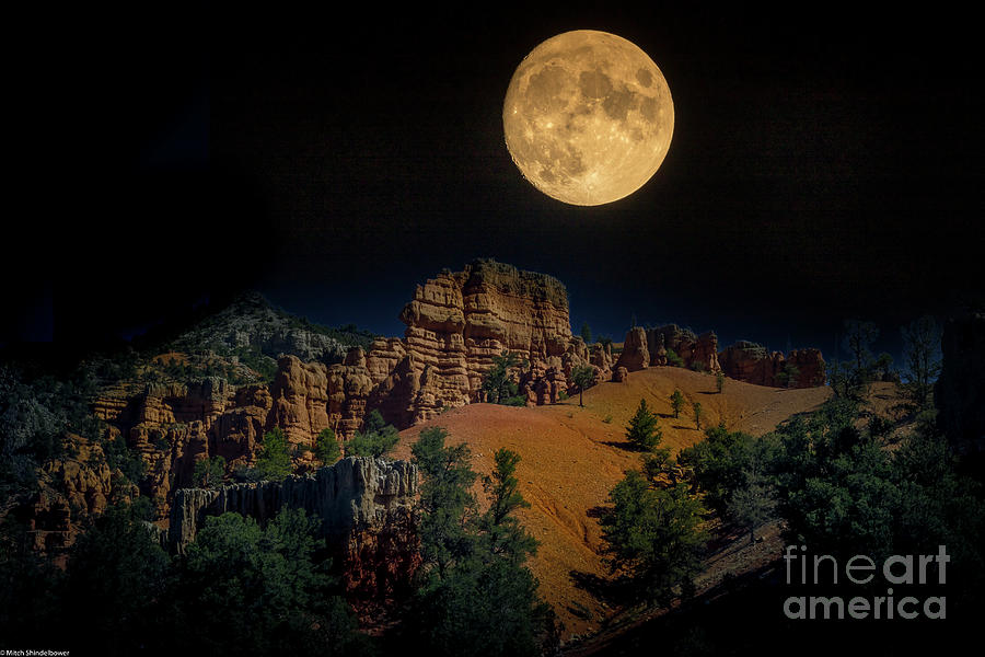 Big Desert Moon Photograph by Mitch Shindelbower