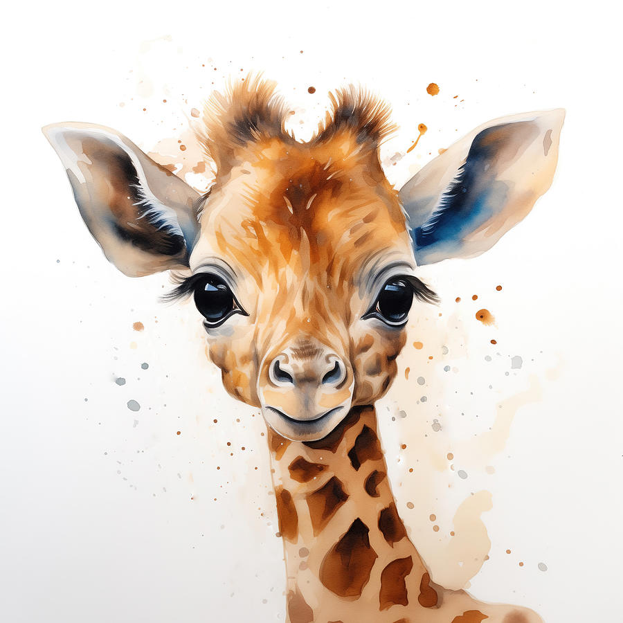 Big Eyed Giraffe Digital Art by Athena Mckinzie