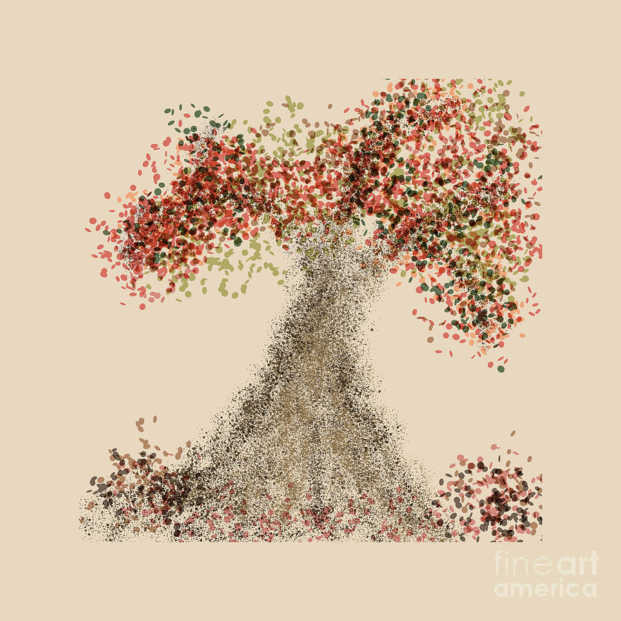 Big fall tree Digital Art by Bentley Davis