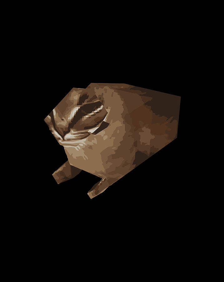 Big Floppa Meme Low Poly Floppa Meme Cat Drawing by Grace Hunter