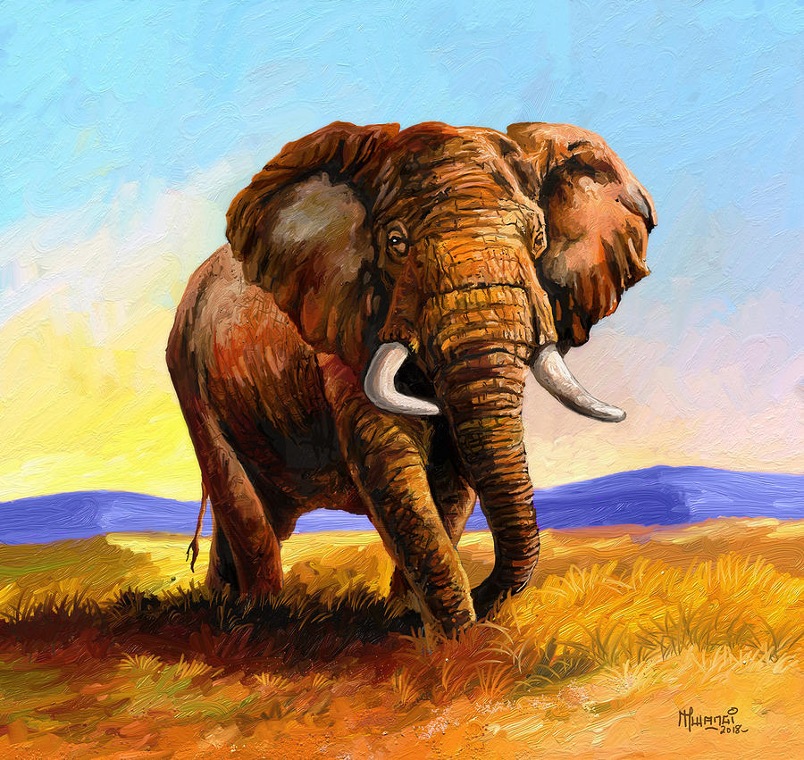 Big Guy Painting by Anthony Mwangi