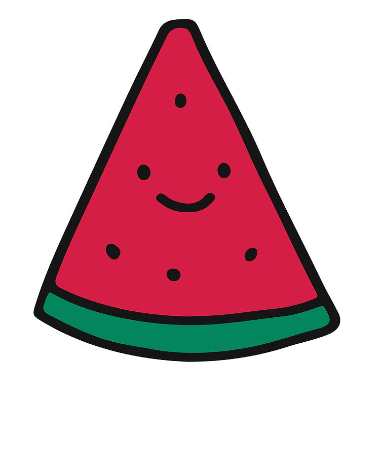 Big Happy Face Watermelon Fruit Poster Painting by Holmes Maria | Fine ...