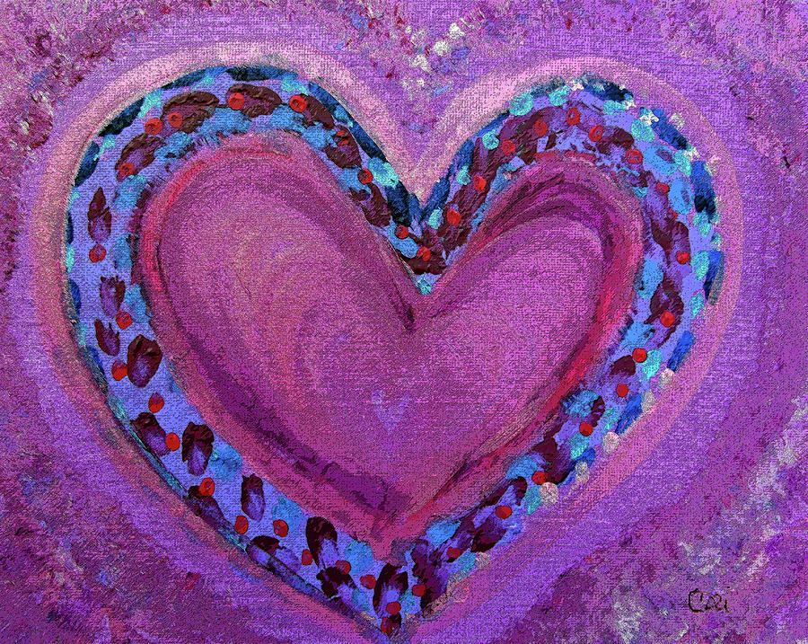 Big Heart Painting by Corinne Carroll