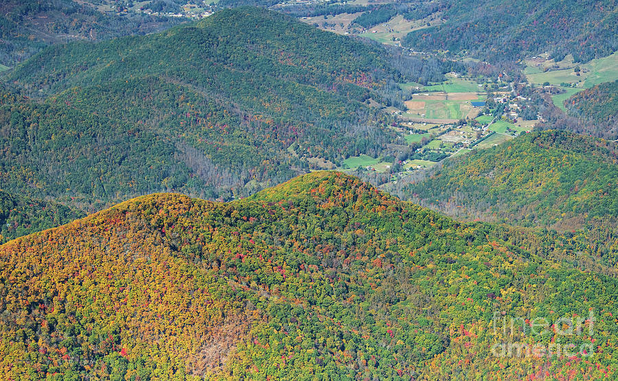 Big Ivy in Barnardsville, North Carolina Aerial View Photograph by David Oppenheimer
