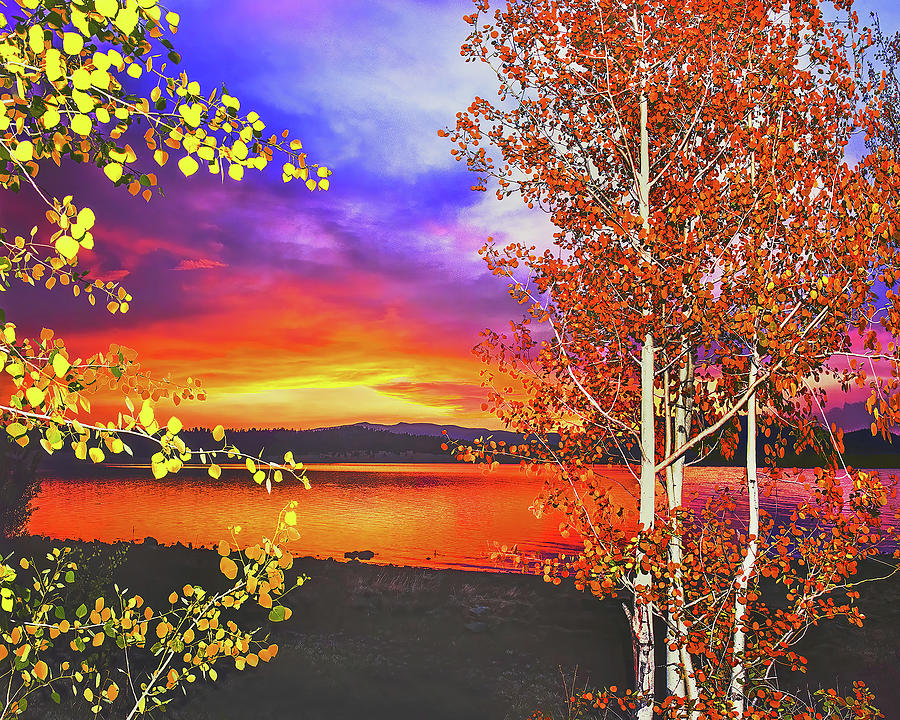 Big Lake Autumn, White Mountains, Arizona Photograph by Don Schimmel