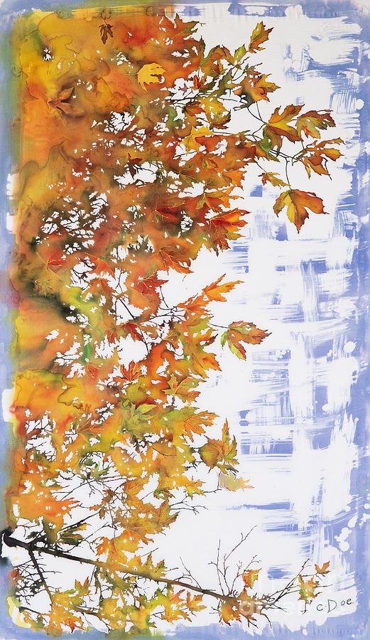 Big Leaf Maples in Autumn Tapestry - Textile by Carolyn Doe