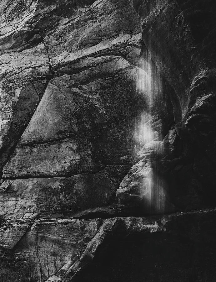 Big Lyons Falls Ohio Black And White Photograph by Dan Sproul
