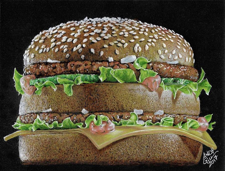 Big Mac Drawing by Andy Gill Fine Art America