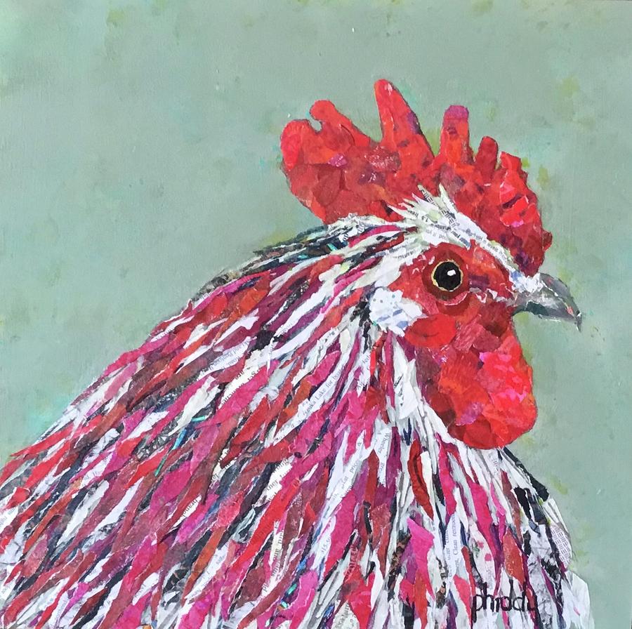 Big Mama Hen Painting by Phiddy Webb | Fine Art America