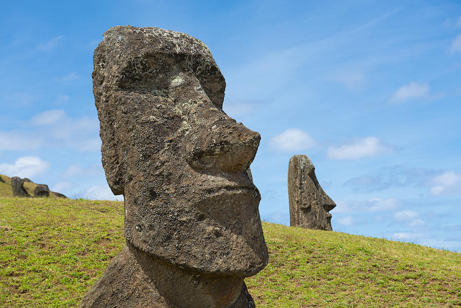 Big moai face Photograph by Volanthevist