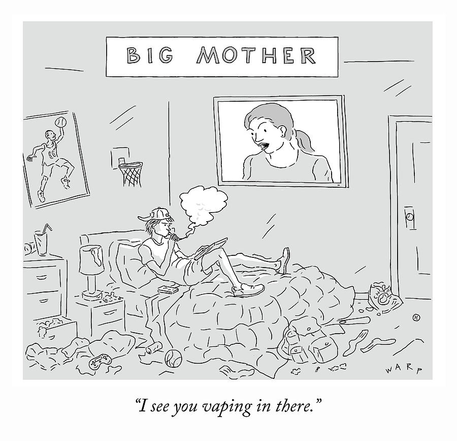 Big Mother Drawing by Kim Warp