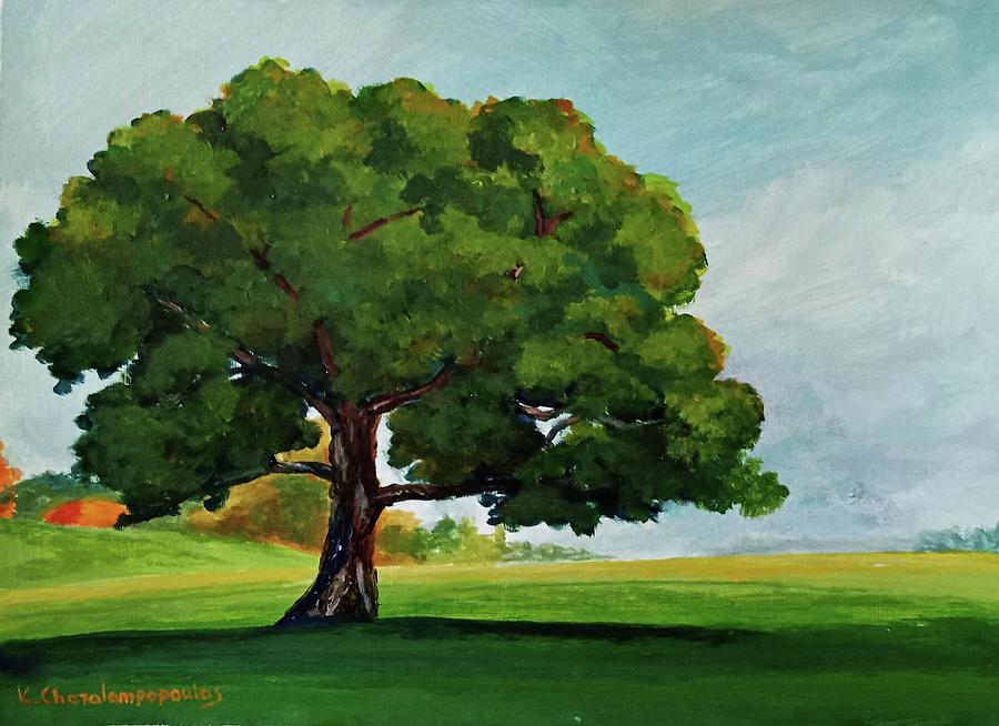 Big Oak  Painting by Konstantinos Charalampopoulos