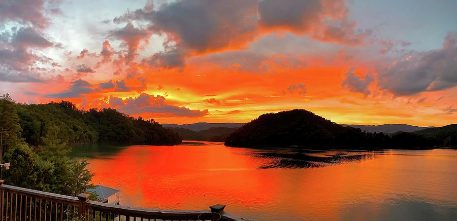 Big Orange Sunset Photograph by Tom Culver