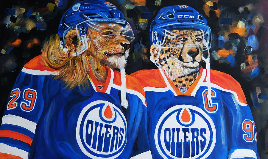 Connor Mcdavid Painting - Big preGame Hunting by Toblerusse