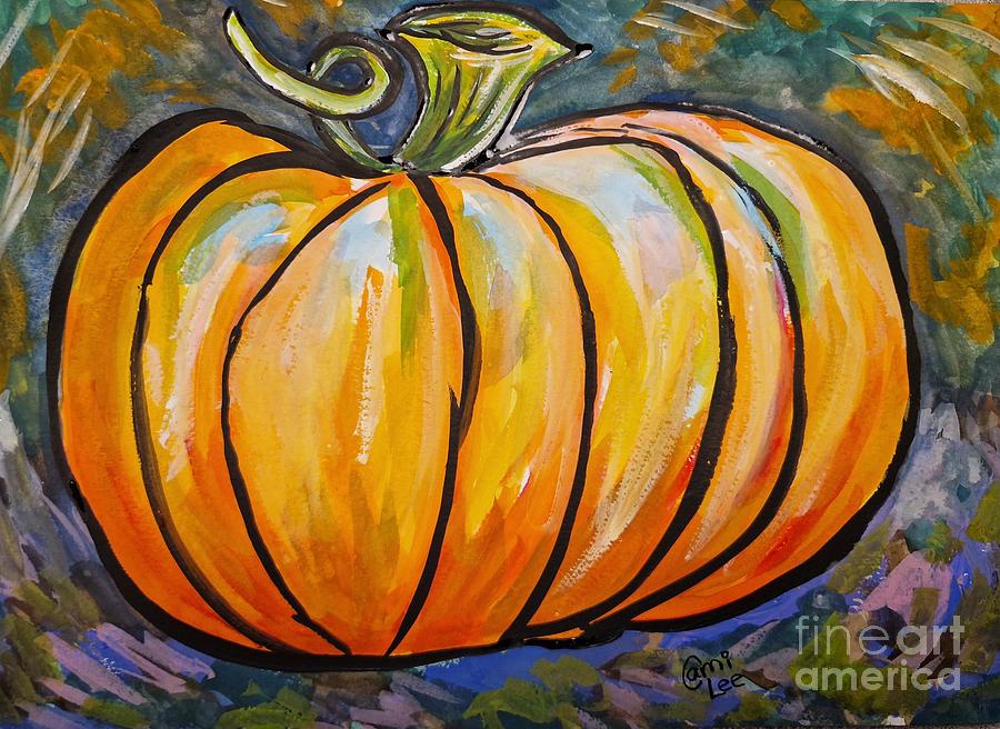 Big Pumpkin Painting by Cami Lee