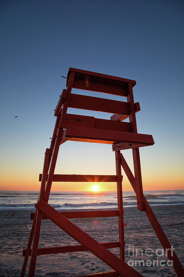 Big Red Beach Chair Photograph by Becqi Sherman