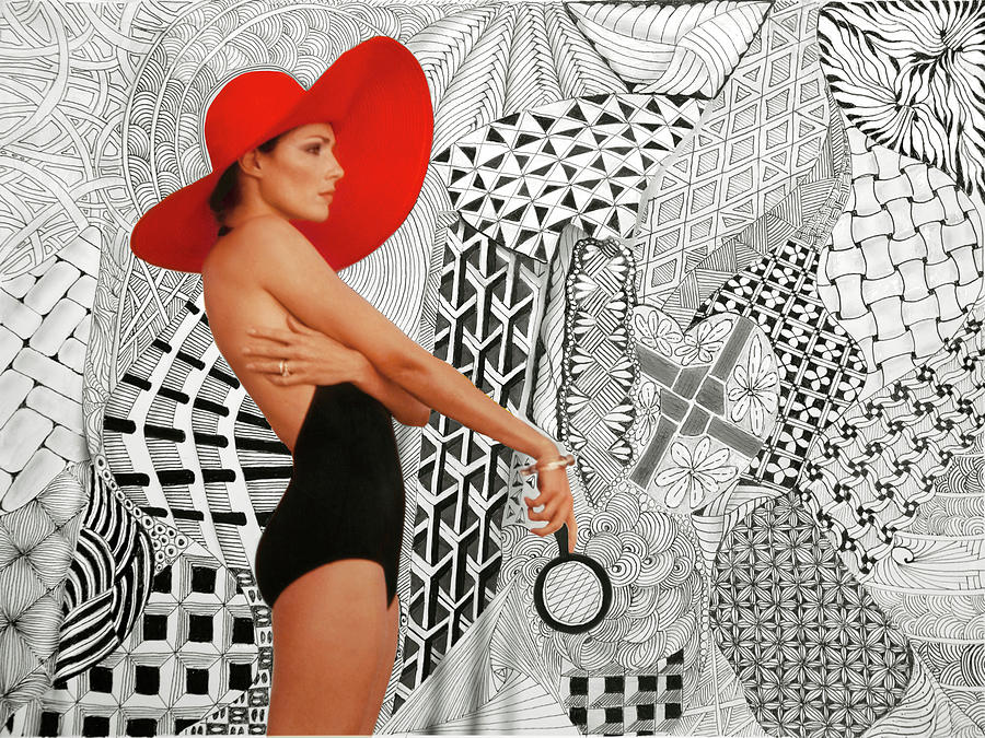 Big Red Hat Mixed Media by Steve Ladner
