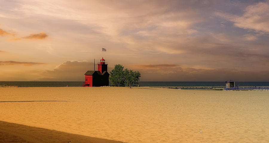 Big Red Lighthouse Photograph by G Lamar Yancy