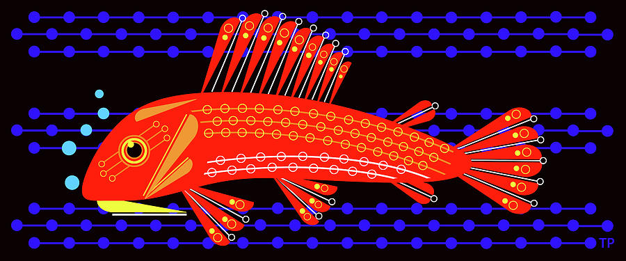 Fish Digital Art - Big Red Plecostomus by Tim Phelps