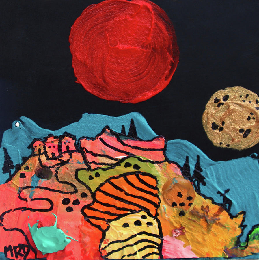 Big Red Sun Painting by Madeline Dillner