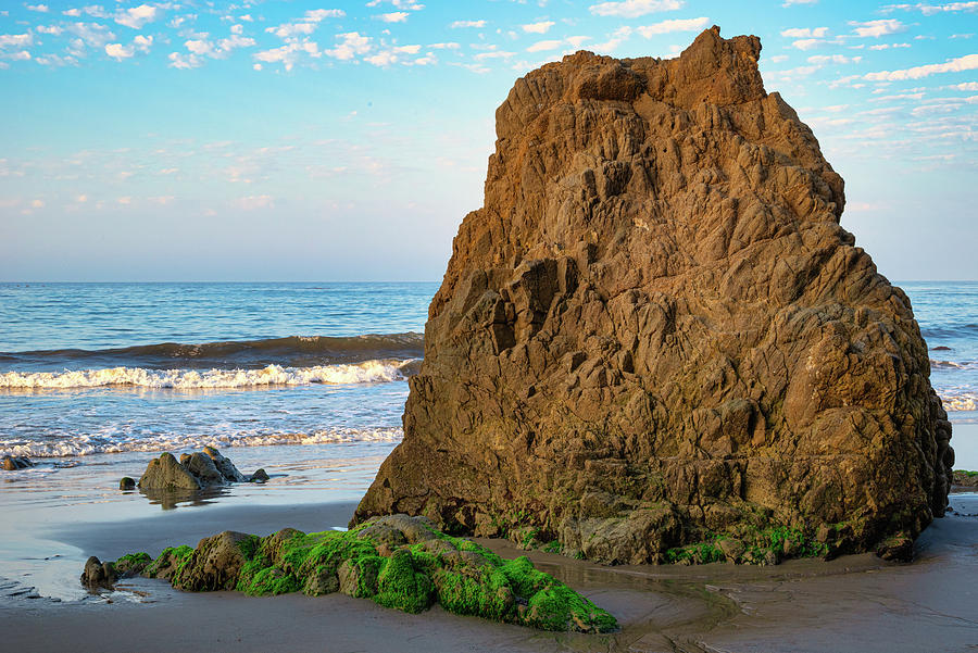 Big Rock on the Malibu Shoreline Photograph by Matthew DeGrushe