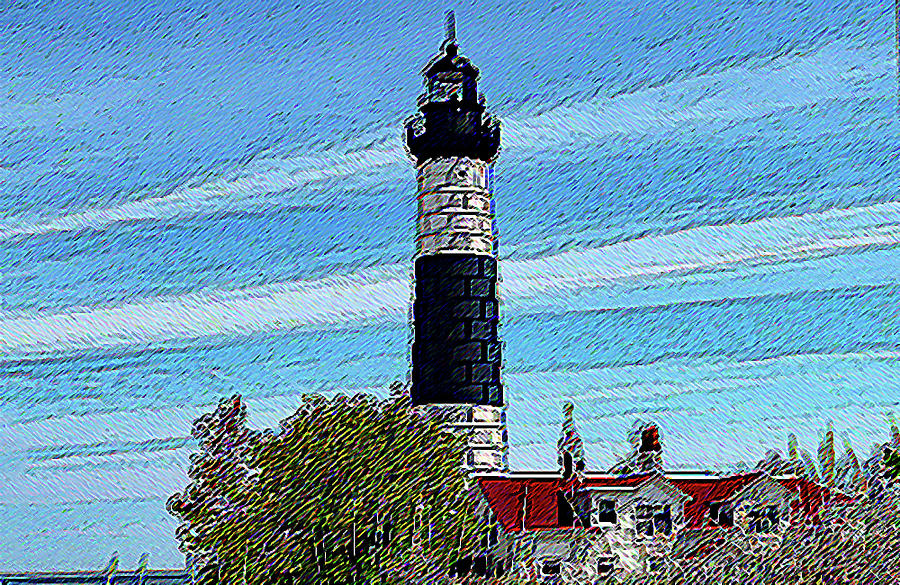 Big Sable Point Lighthouse in Ludington Michigan Photograph by Corinne Carroll