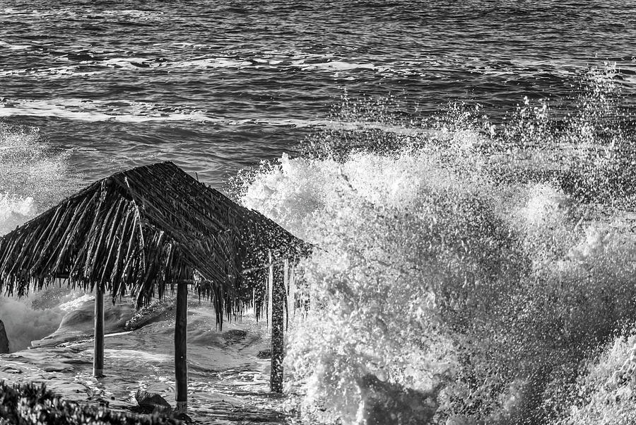 Big Sea Spray at the Surf Shack Photograph by Joseph S Giacalone