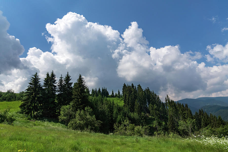 Big Sky Country - Summery Mountain Vibe with Spectacular Clouds Photograph by Georgia Mizuleva